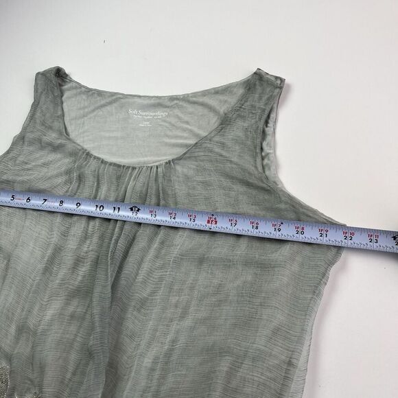 Soft Surroundings Sopfia Silk Embroidered Tunic L Festival Fairy Grunge Whimsy - Picture 6 of 9